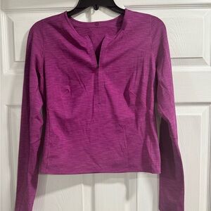 lululemon athletica Long-Sleeve Half-Zip Top in Magenta
